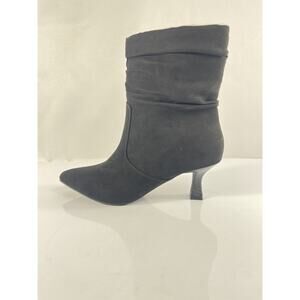 Jones New York Boots Womens Size 7.5 Black Jny-Sonara Faux Suede Kitten Heel